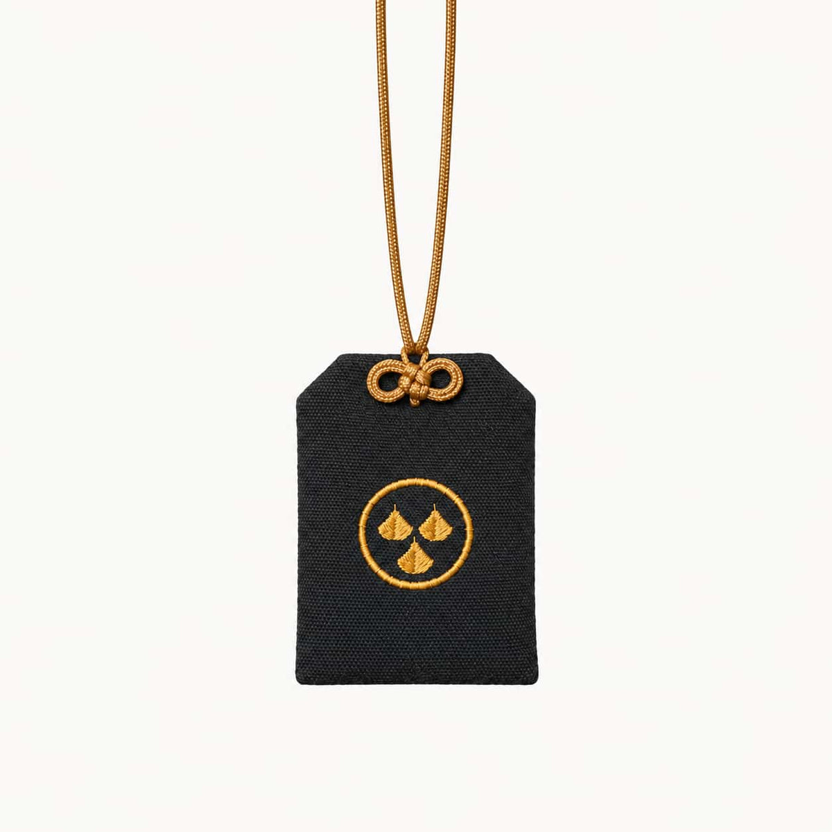 KIRIN SCENT 01: GOOD OMEN Omamori black and gold car fragrance pouch